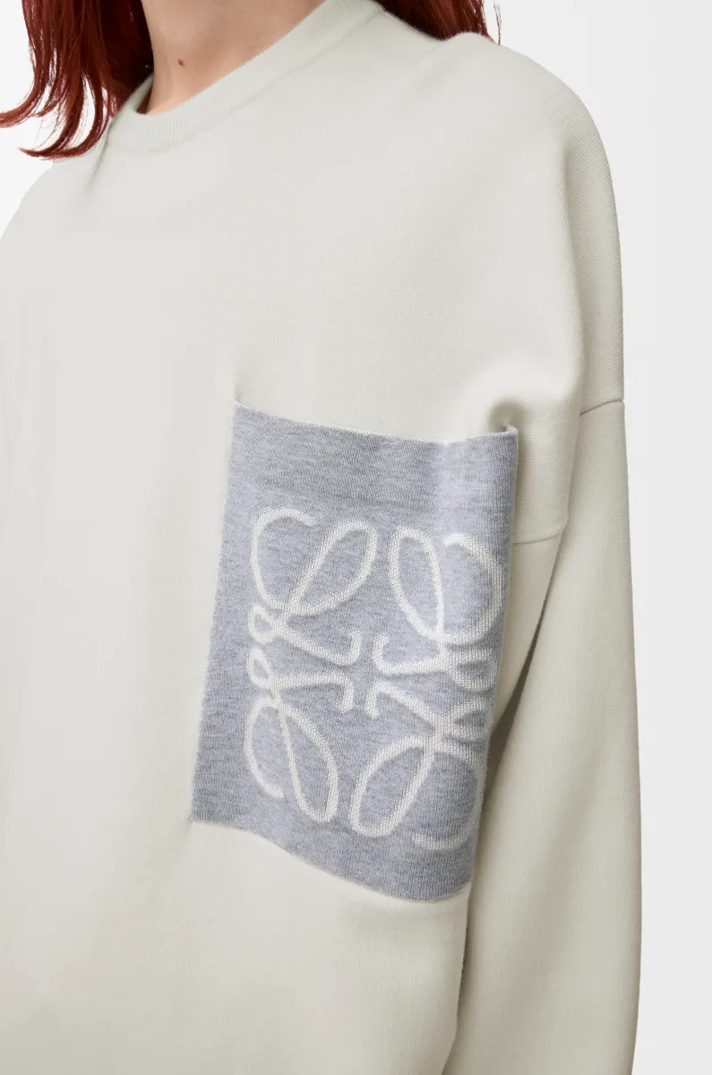 棉质混纺 Anagram 口袋毛衣