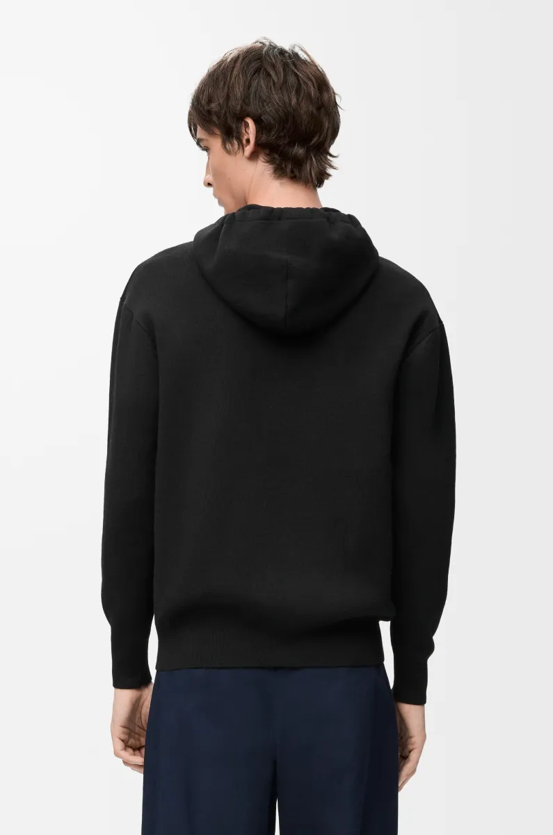 羊毛拉链连帽卫衣