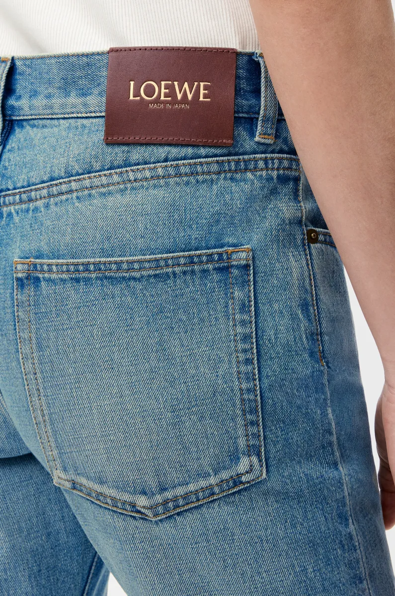 单宁布修身牛仔裤