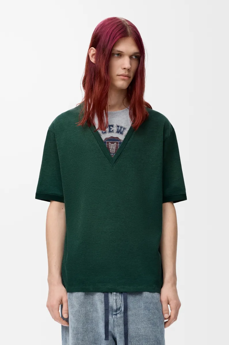 宽松版型棉质混纺 T 恤