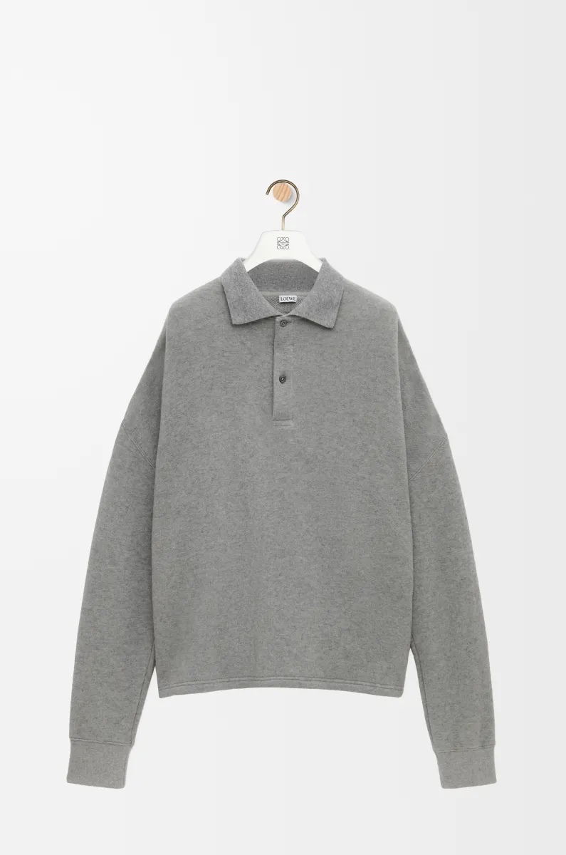 棉质和羊绒 Polo 卫衣