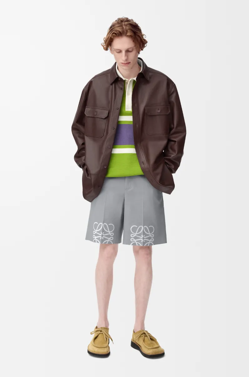 棉质长袖 polo 衫