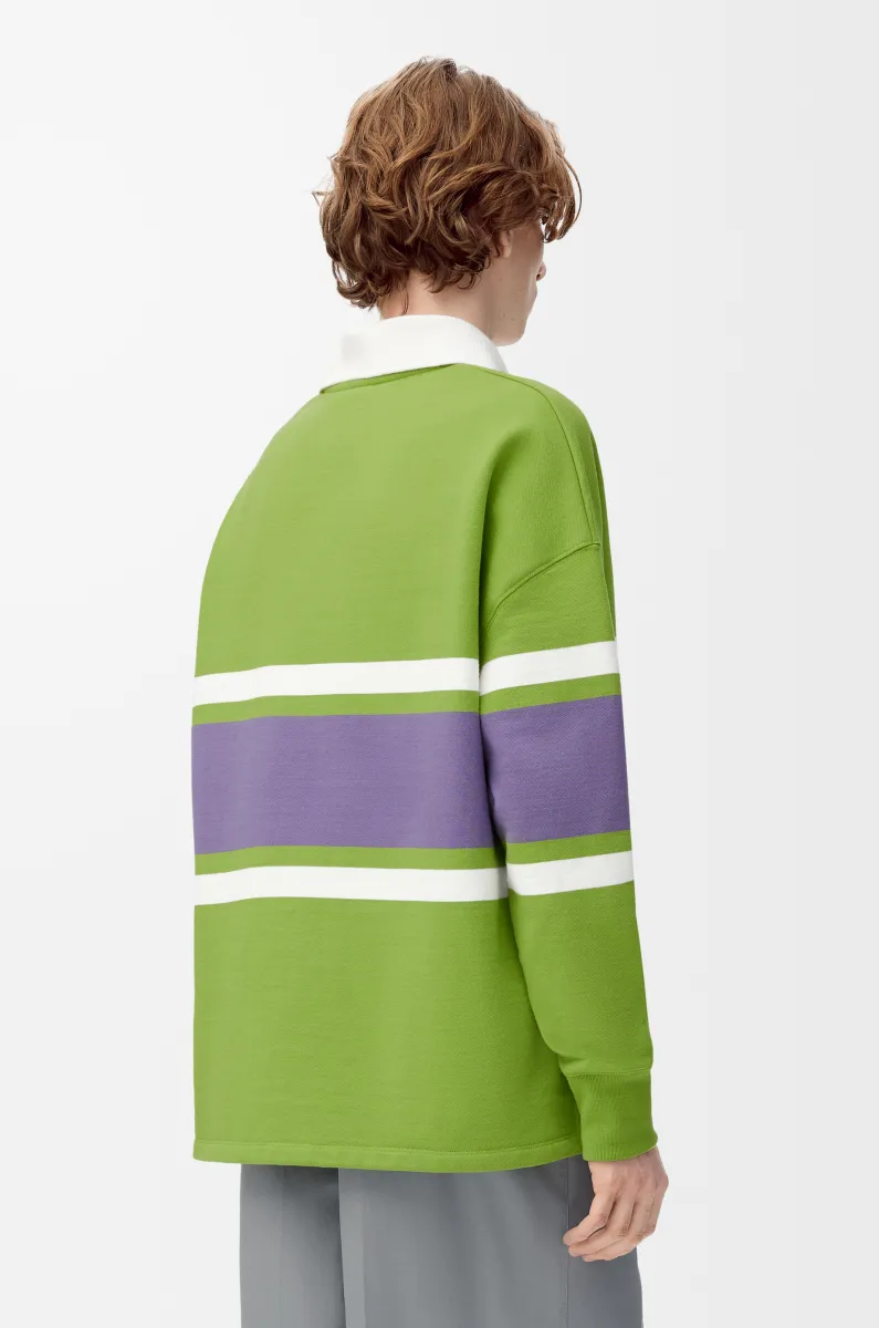 棉质长袖 polo 衫