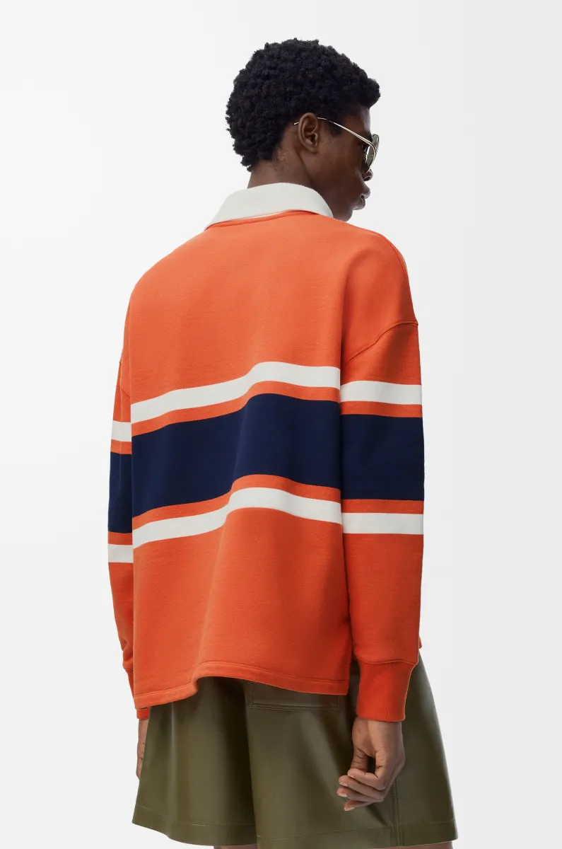 棉质长袖 polo 衫