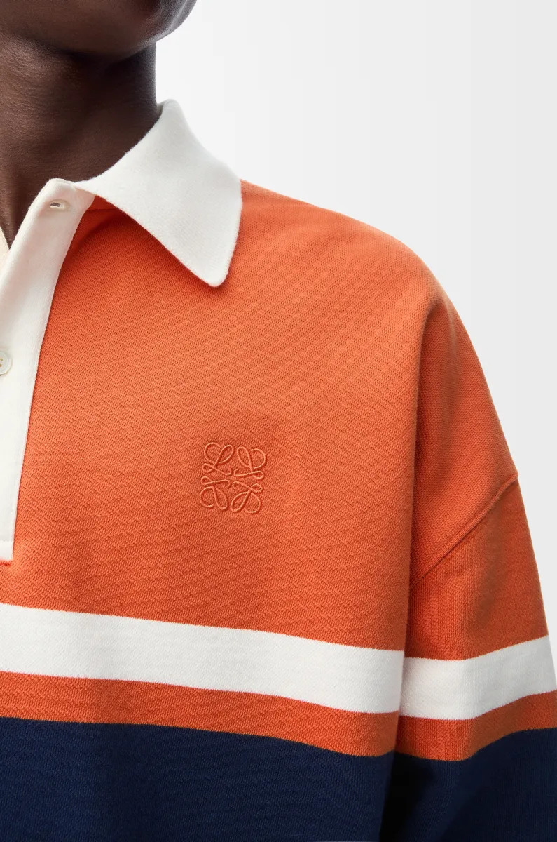 棉质长袖 polo 衫