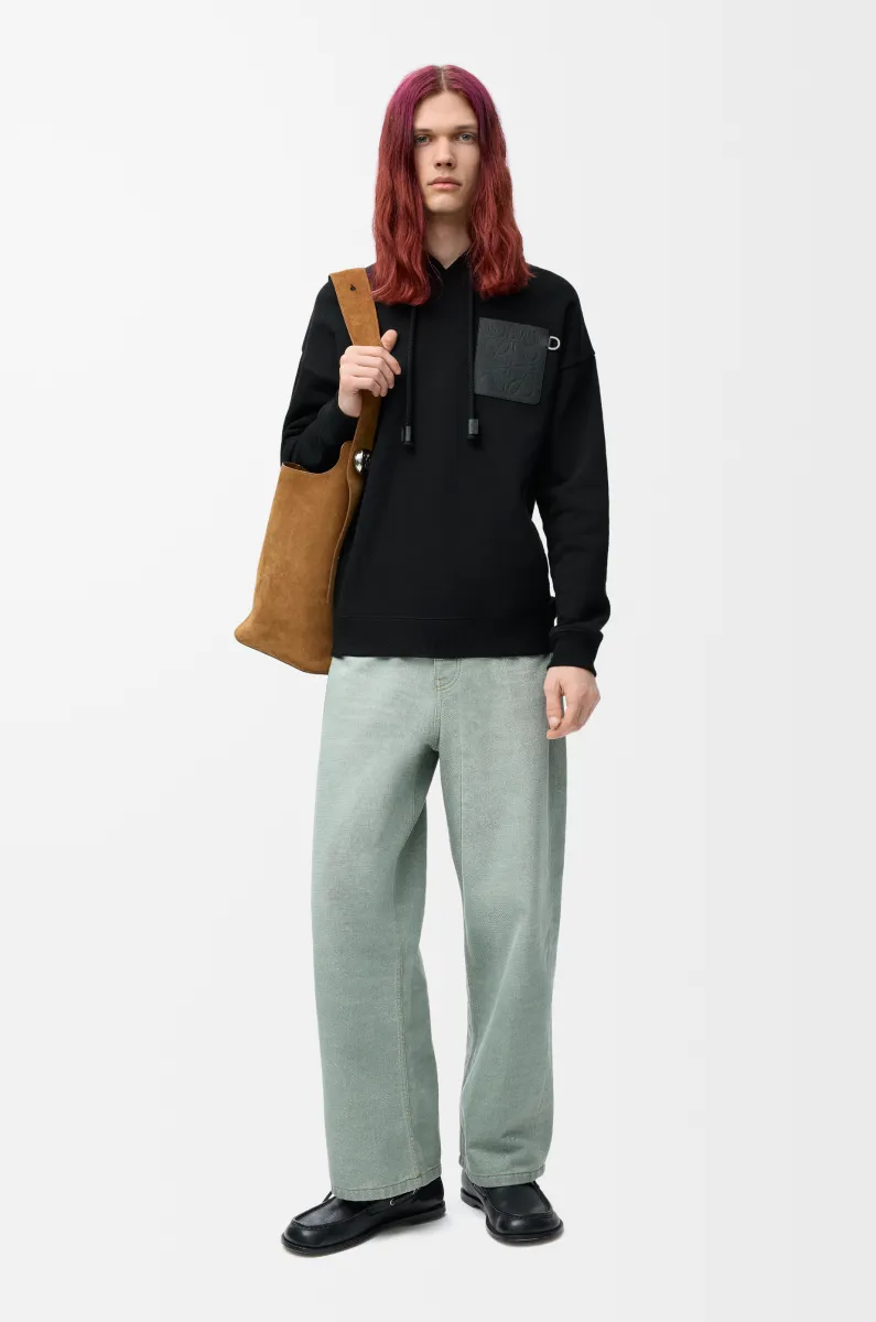 棉质 Anagram 贴袋连帽卫衣