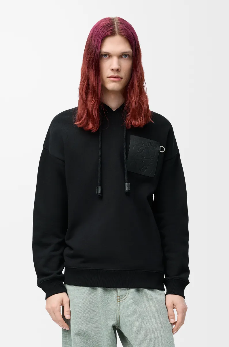 棉质 Anagram 贴袋连帽卫衣