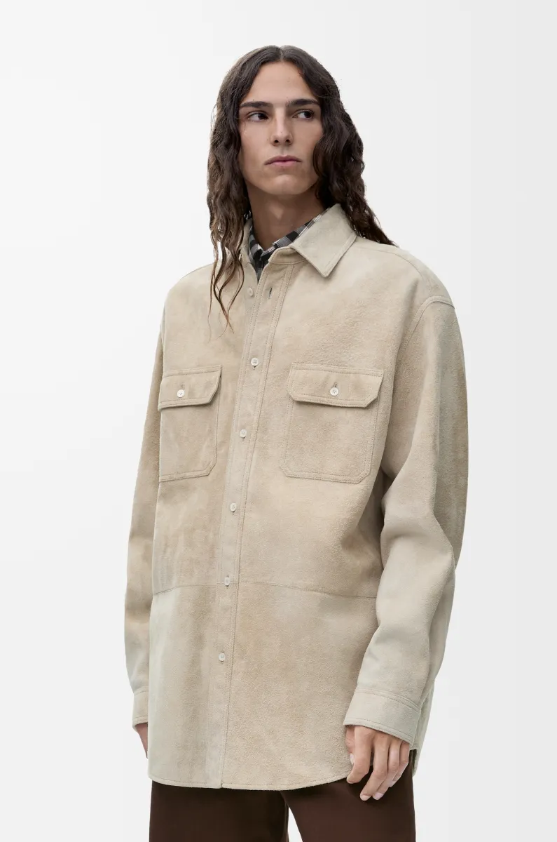 绒面羊皮革外套衬衫