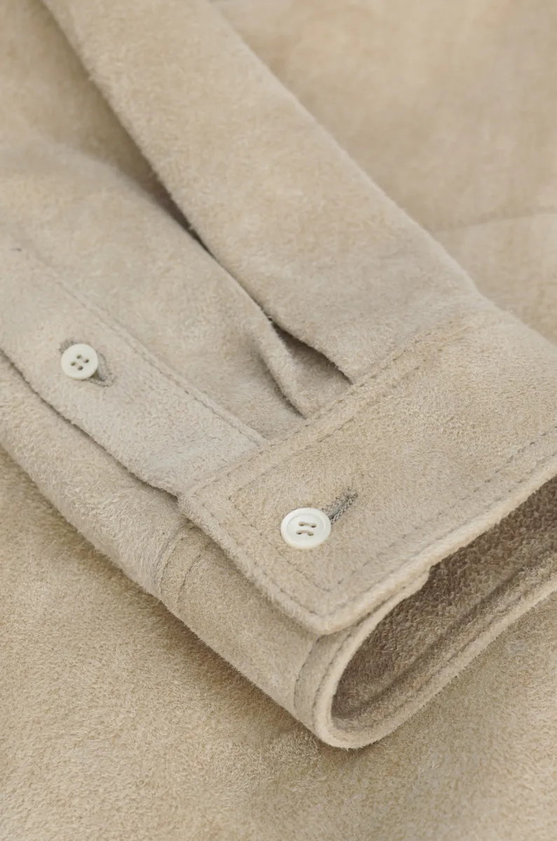 绒面羊皮革外套衬衫