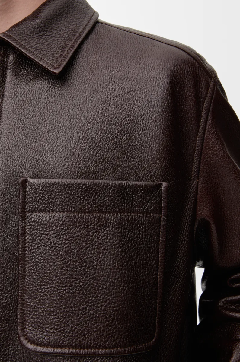 鹿皮革外套衬衫