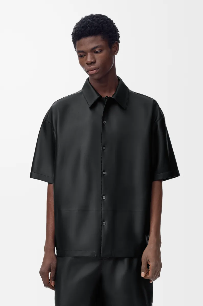 纳帕羊皮革短袖衬衫