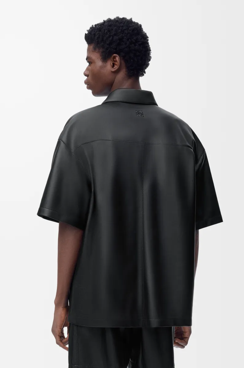 纳帕羊皮革短袖衬衫