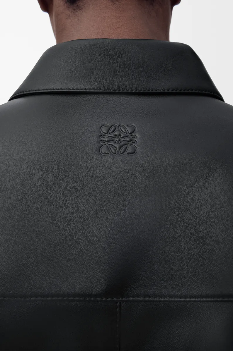 纳帕羊皮革短袖衬衫