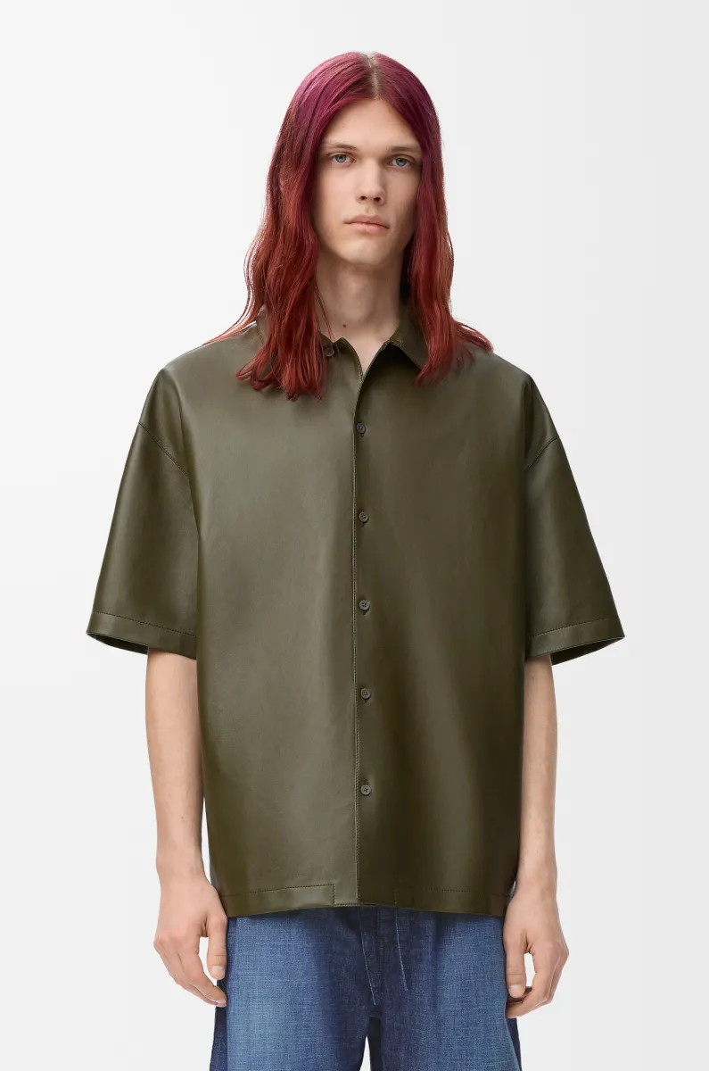 纳帕羊皮革短袖衬衫