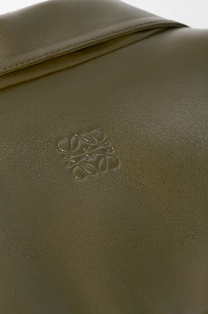 纳帕羊皮革短袖衬衫