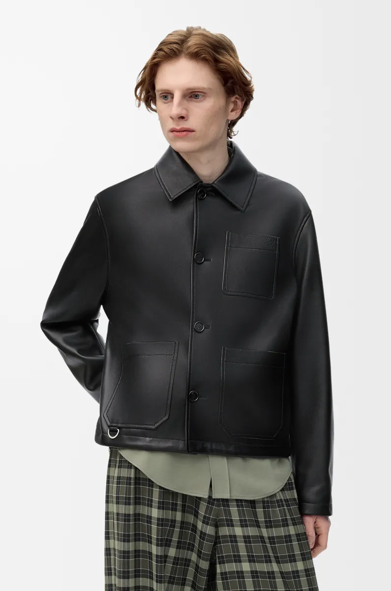 纳帕羊皮革工装夹克