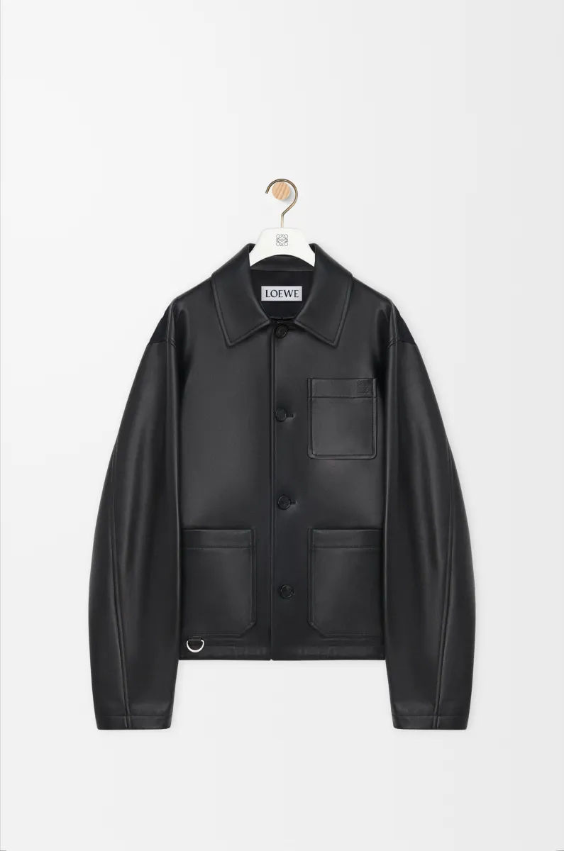 纳帕羊皮革工装夹克