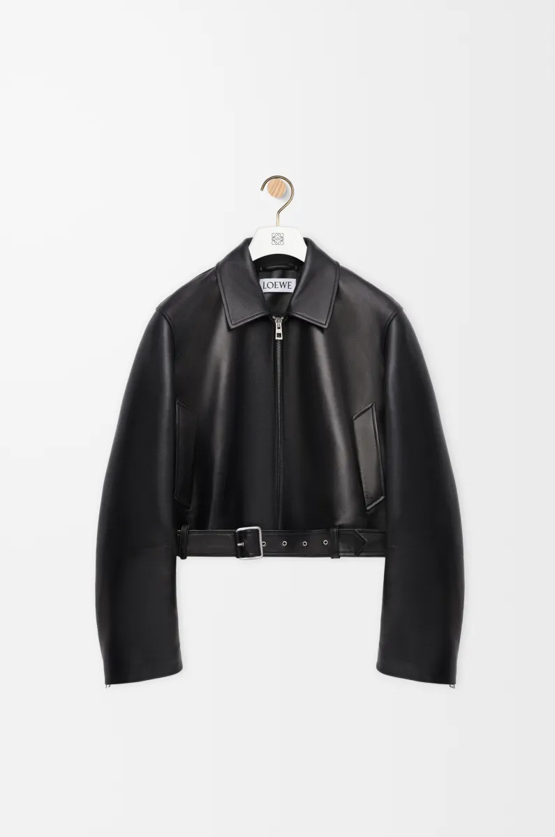 纳帕羊皮革机车夹克