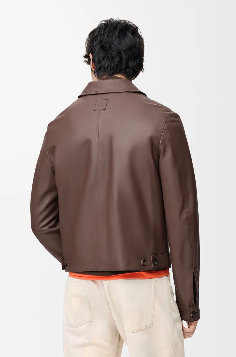 纳帕羊皮革拉链夹克