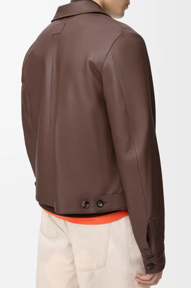 纳帕羊皮革拉链夹克