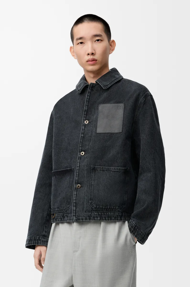 单宁布工装外套