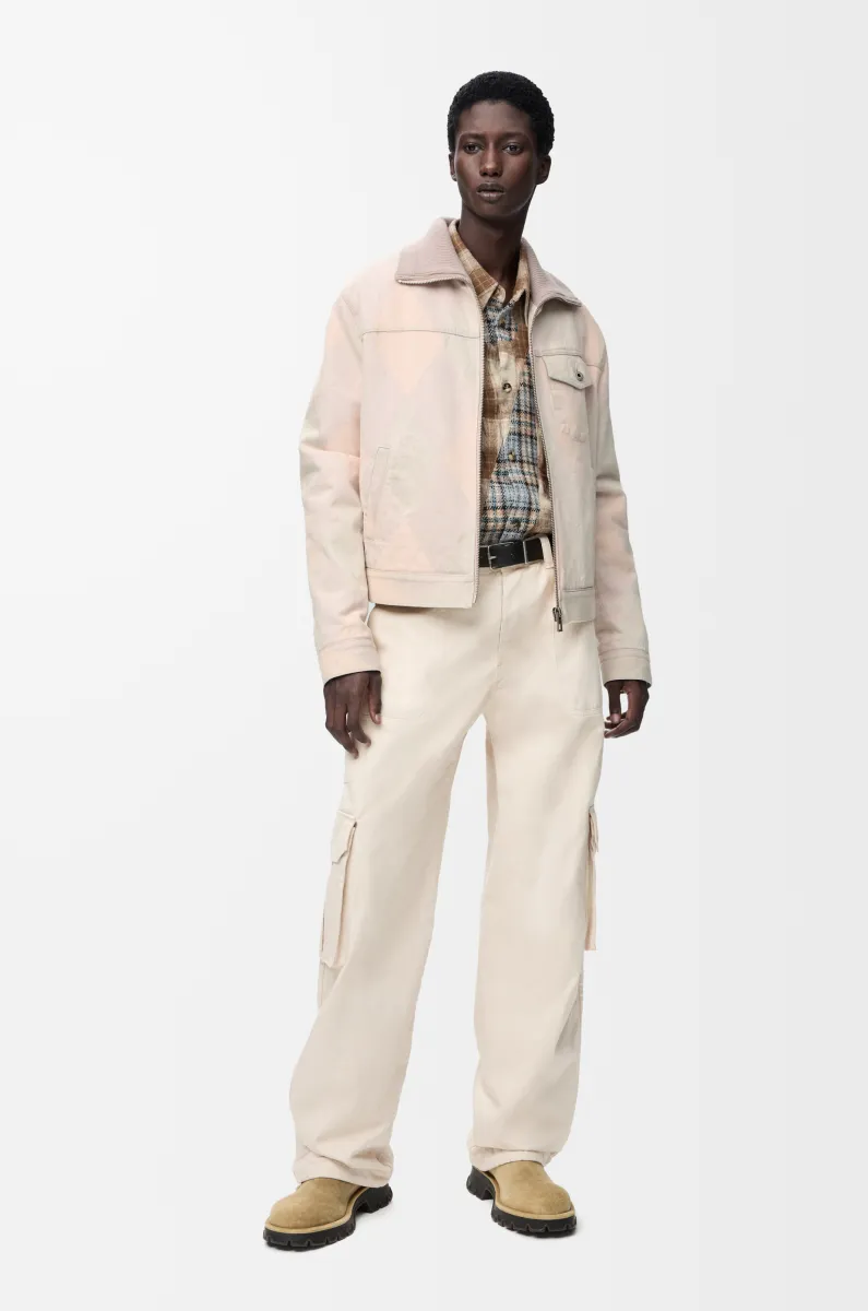 单宁布拉链夹克