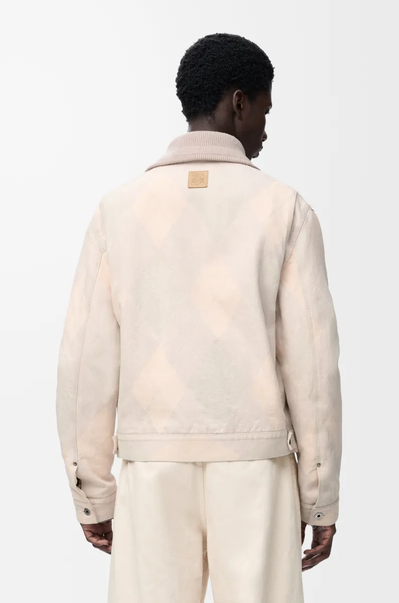 单宁布拉链夹克