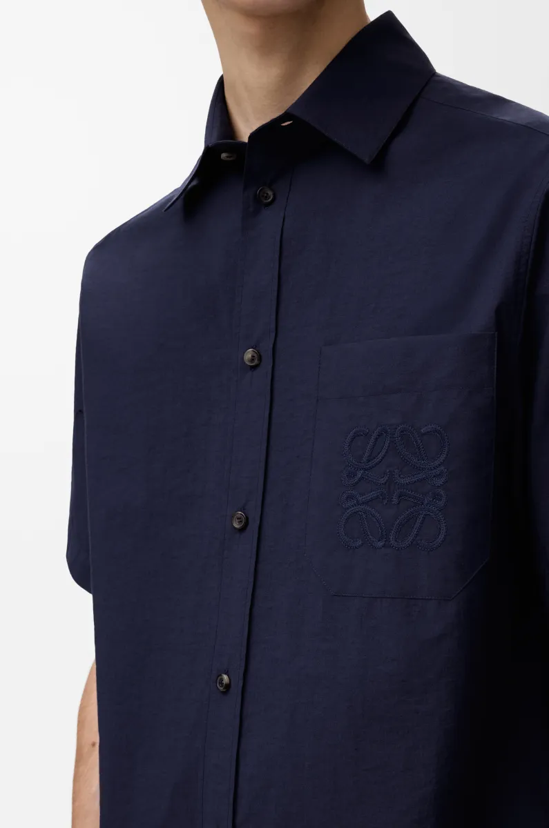 棉质混纺短袖衬衫