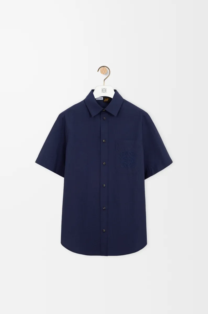 棉质混纺短袖衬衫