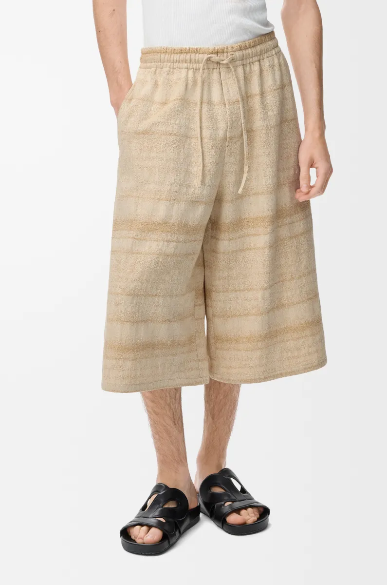 单宁布抽绳短裤