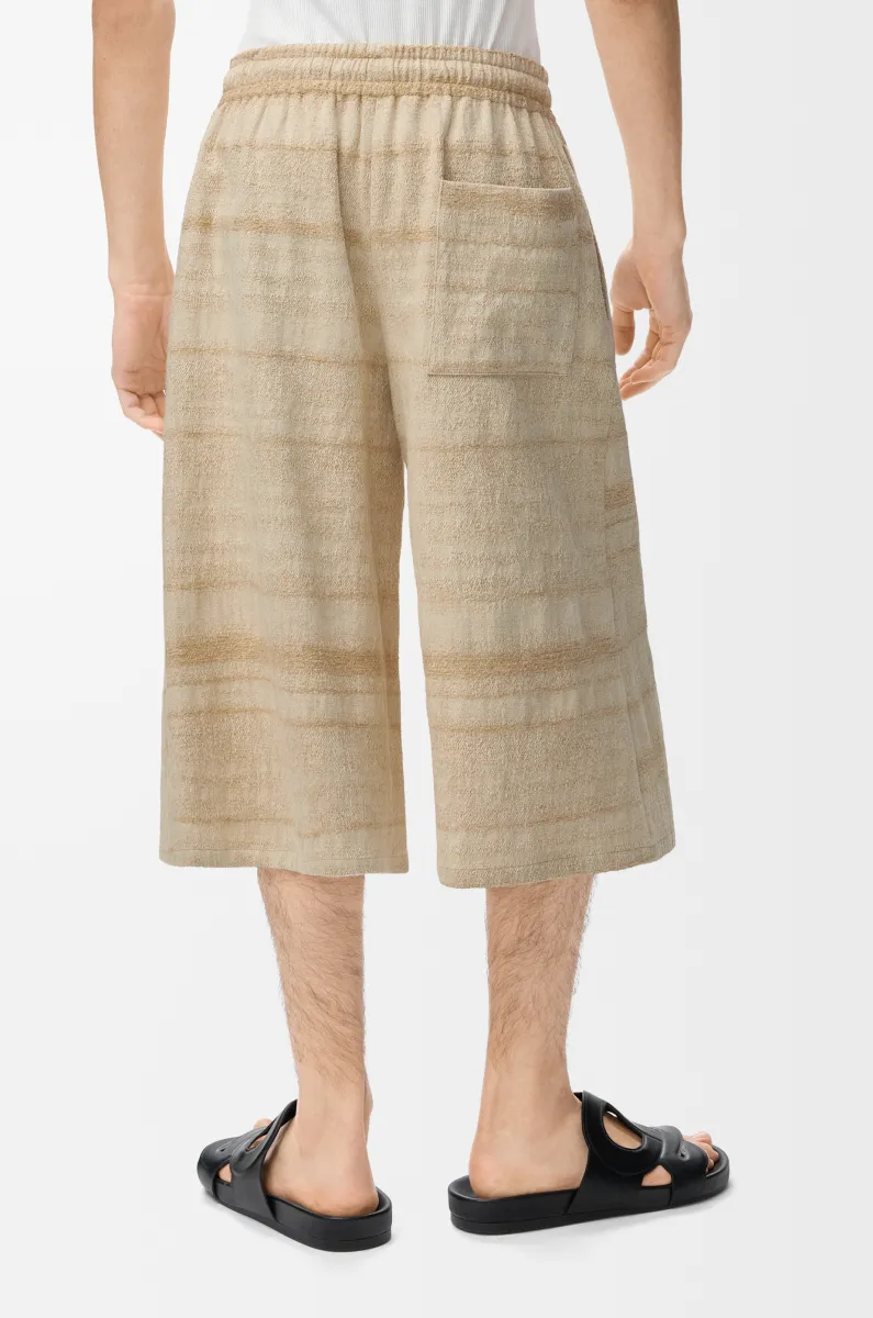 单宁布抽绳短裤