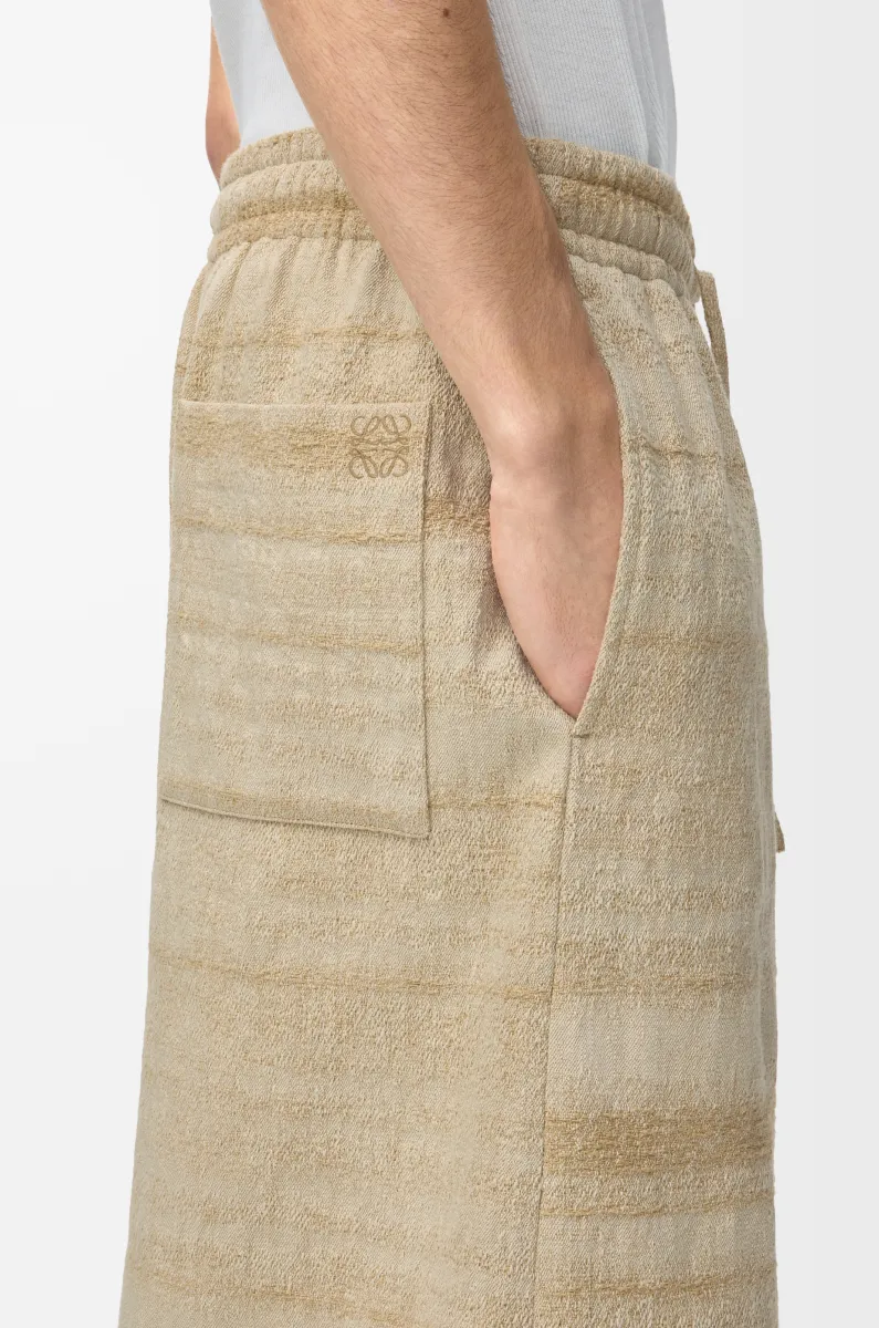 单宁布抽绳短裤