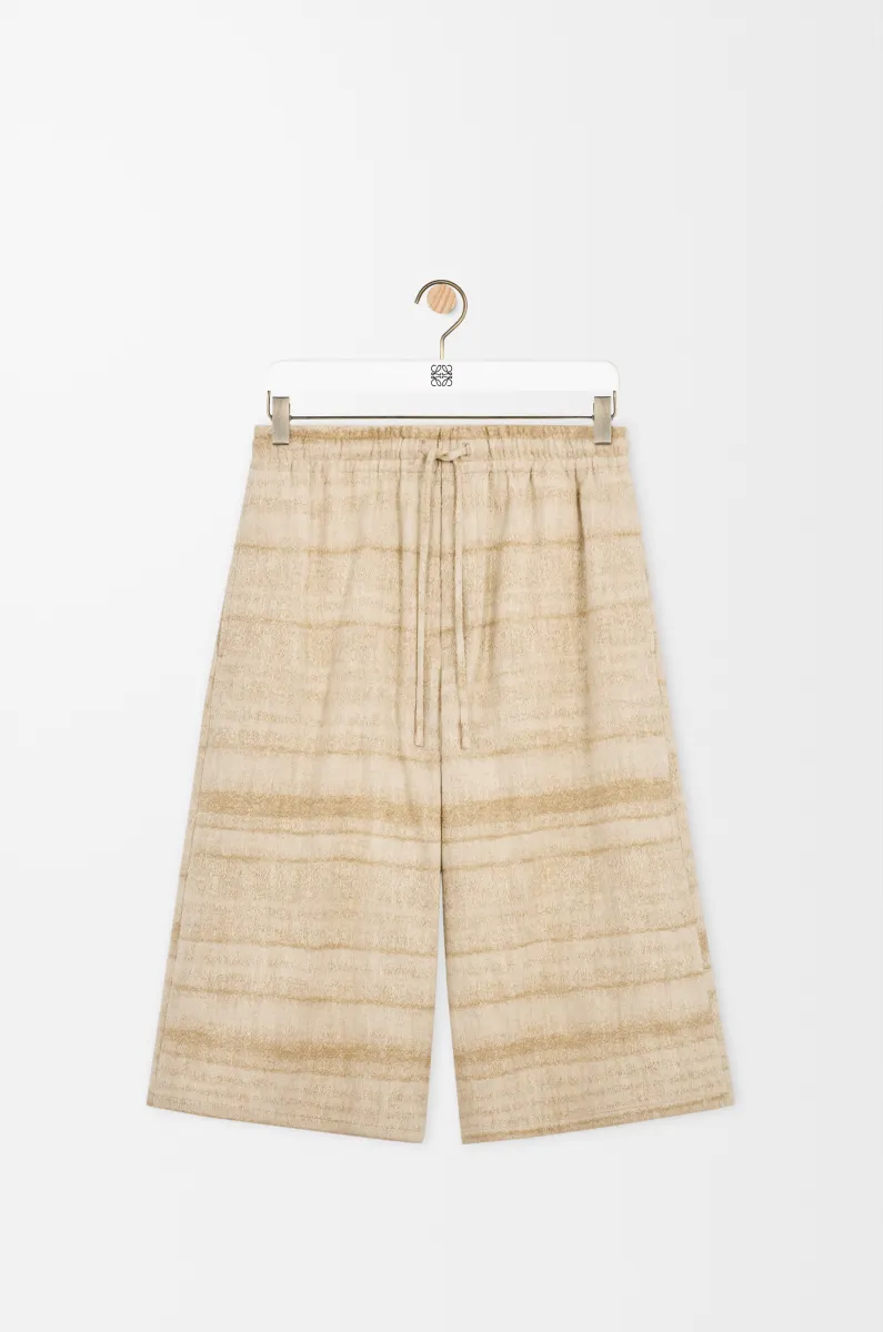 单宁布抽绳短裤