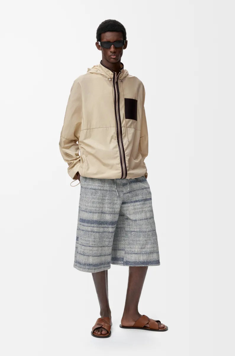 单宁布抽绳短裤