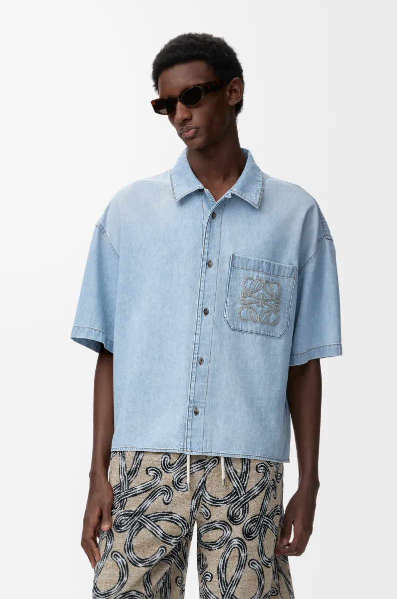 单宁布短袖衬衫