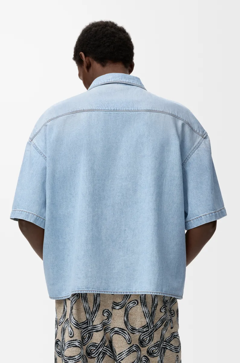 单宁布短袖衬衫