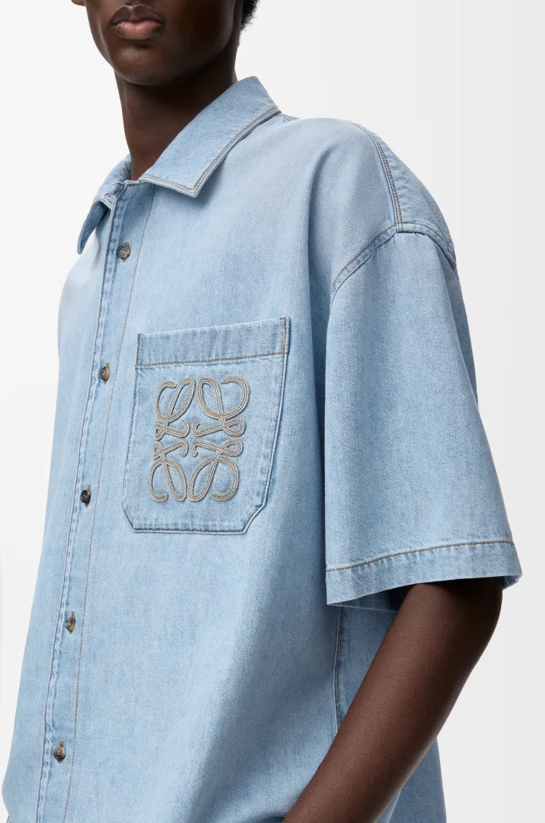 单宁布短袖衬衫