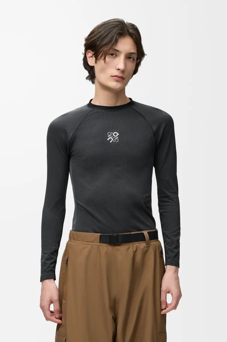 科技平纹针织长袖上衣