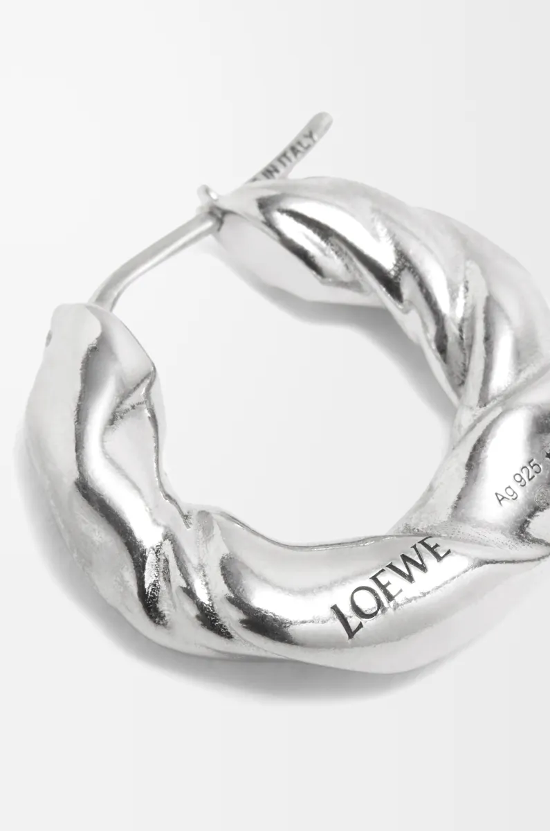 纳帕银质扭曲耳环