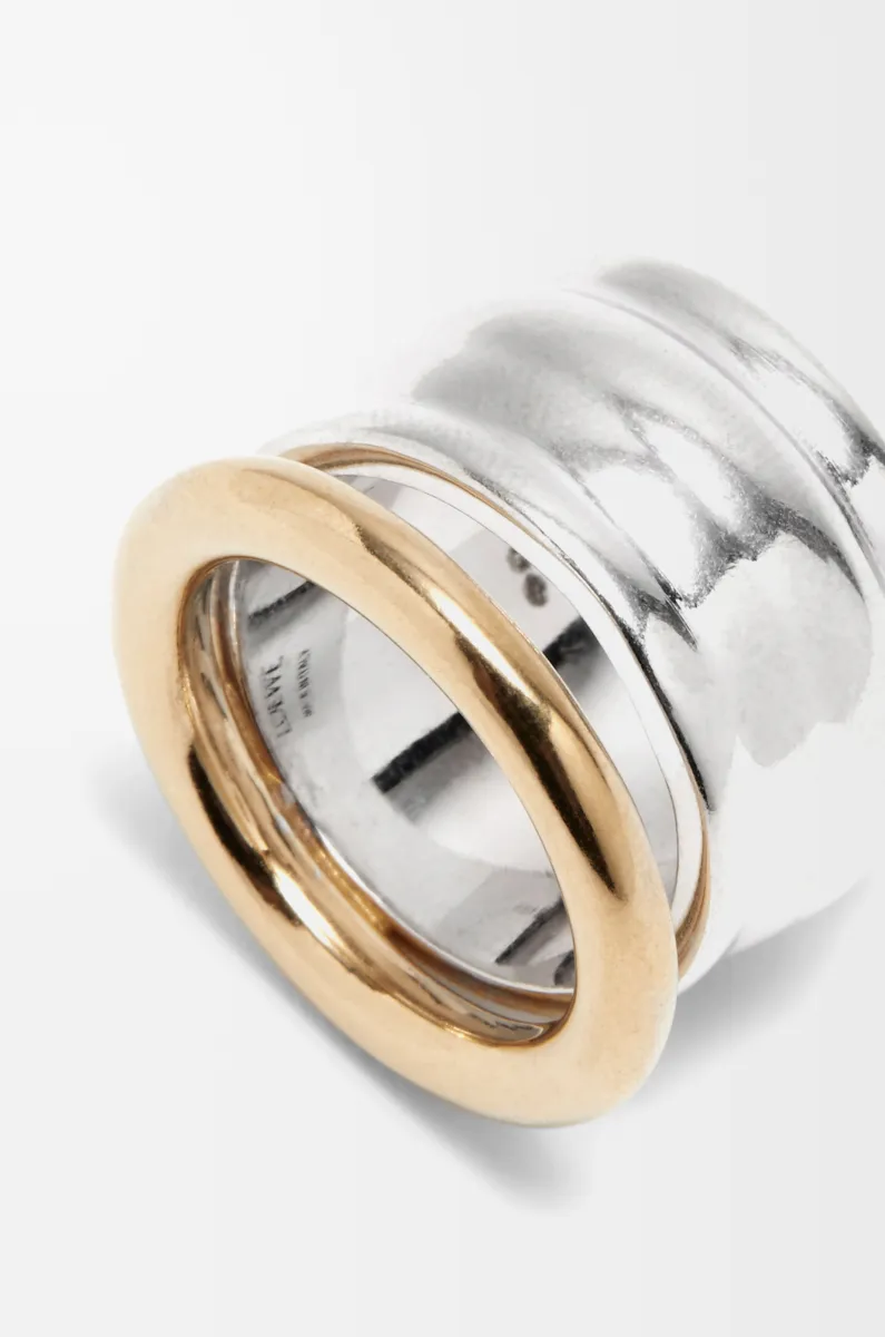 纳帕银质打结戒指