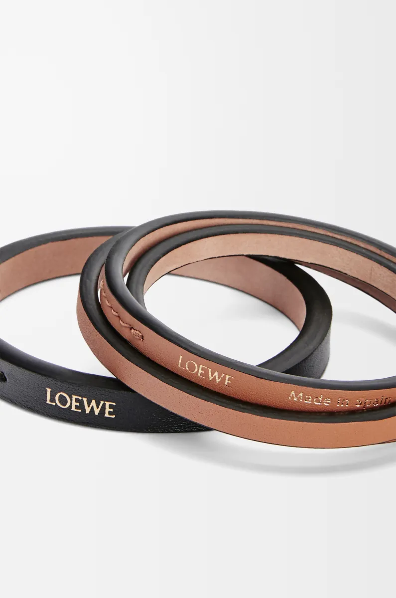 经典牛皮革双手镯