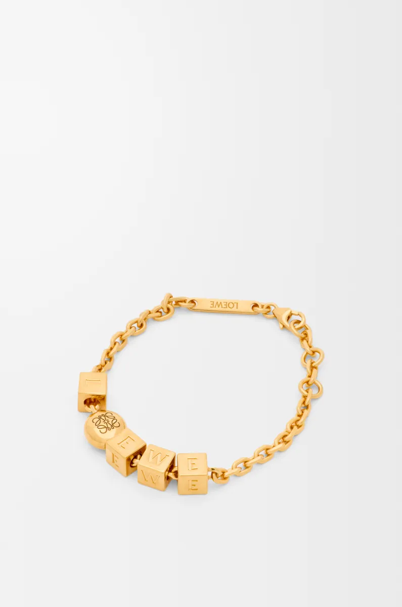 银质 Pebble Cube 手链