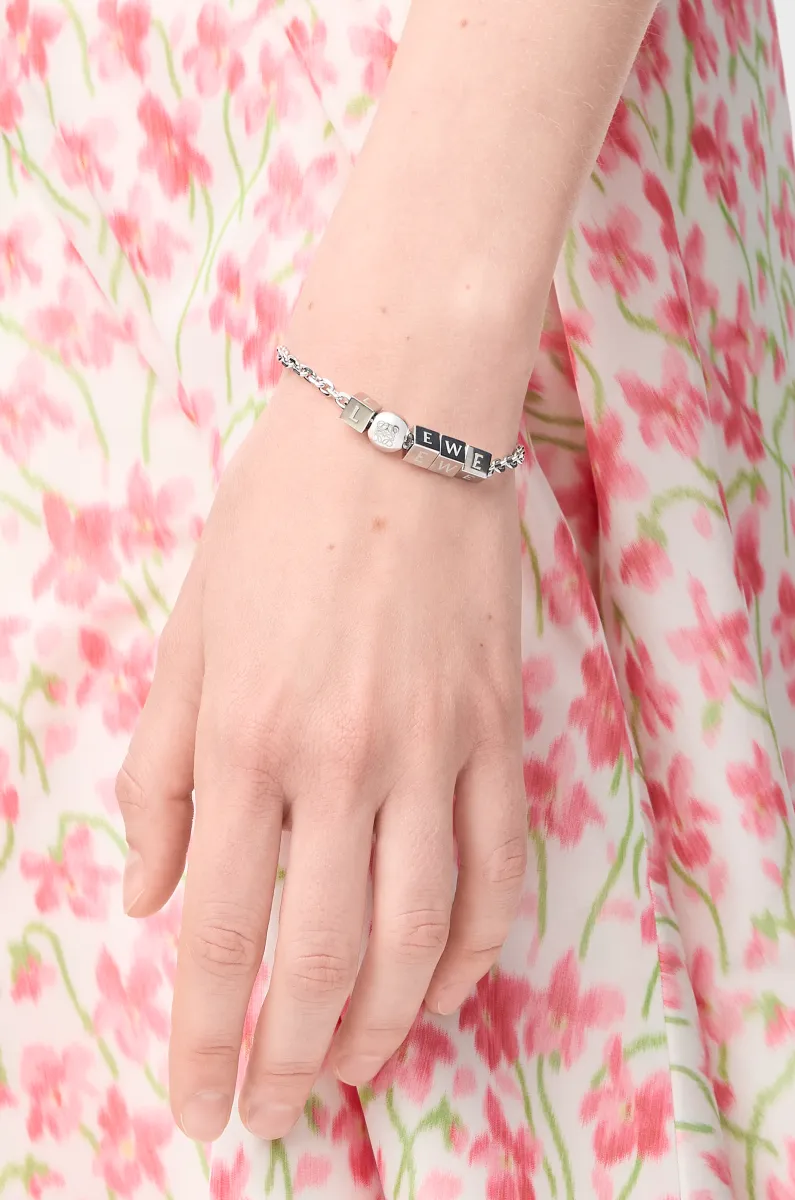 银质 Pebble Cube 手链