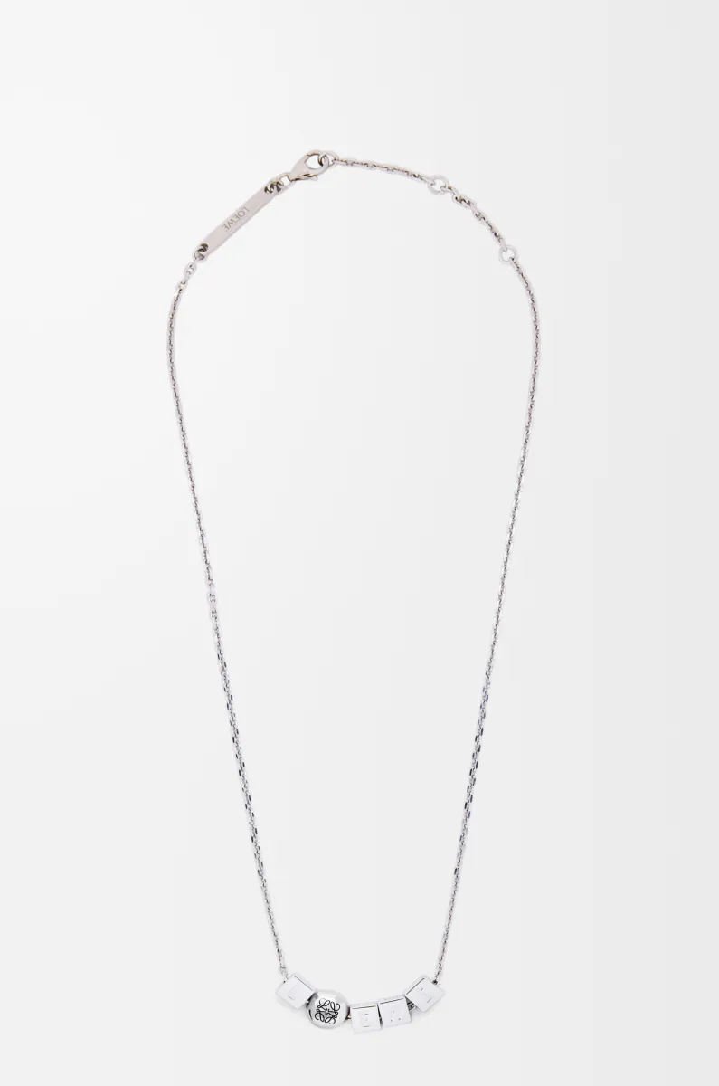 银质 Pebble Cube 项链