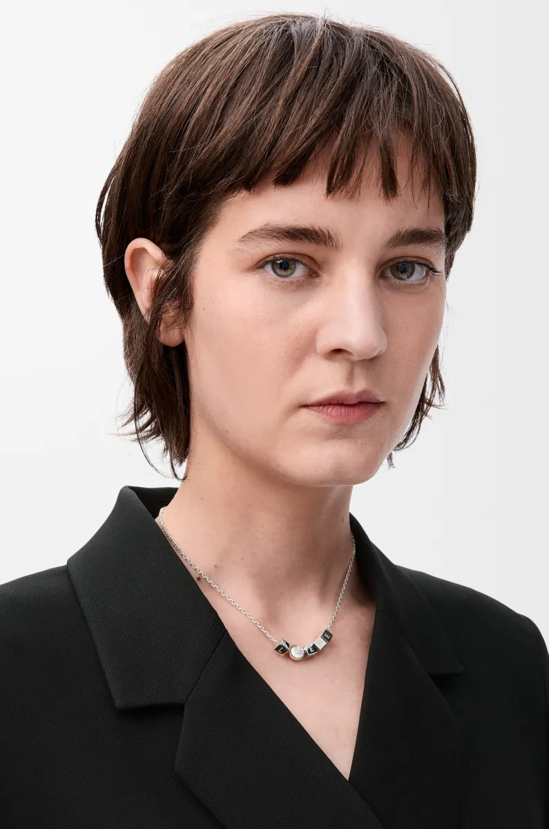 银质 Pebble Cube 项链