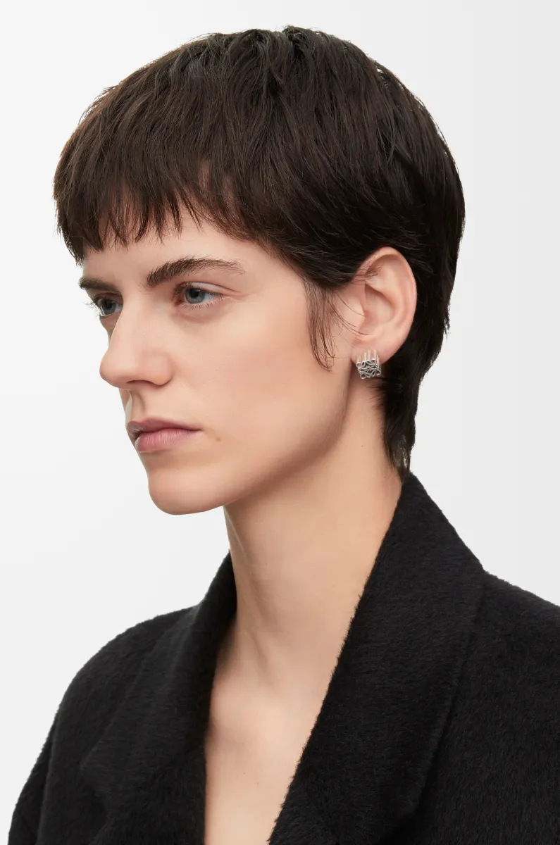 银质 Anagram 耳钉