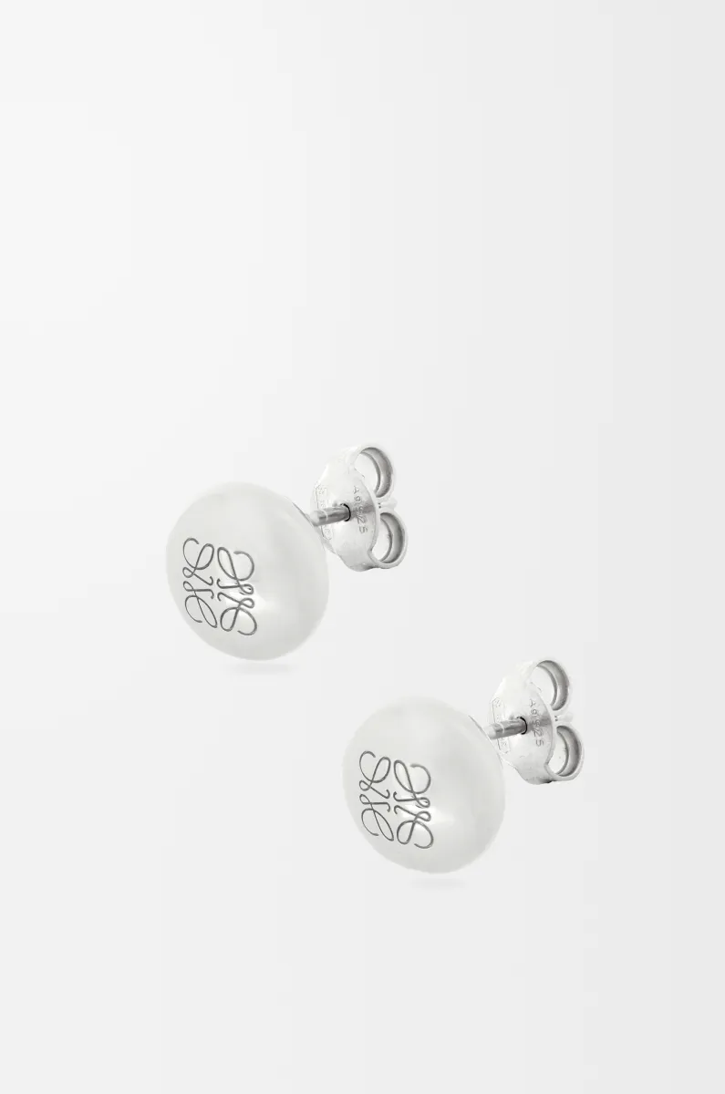 银质 Anagram Pebble 耳钉