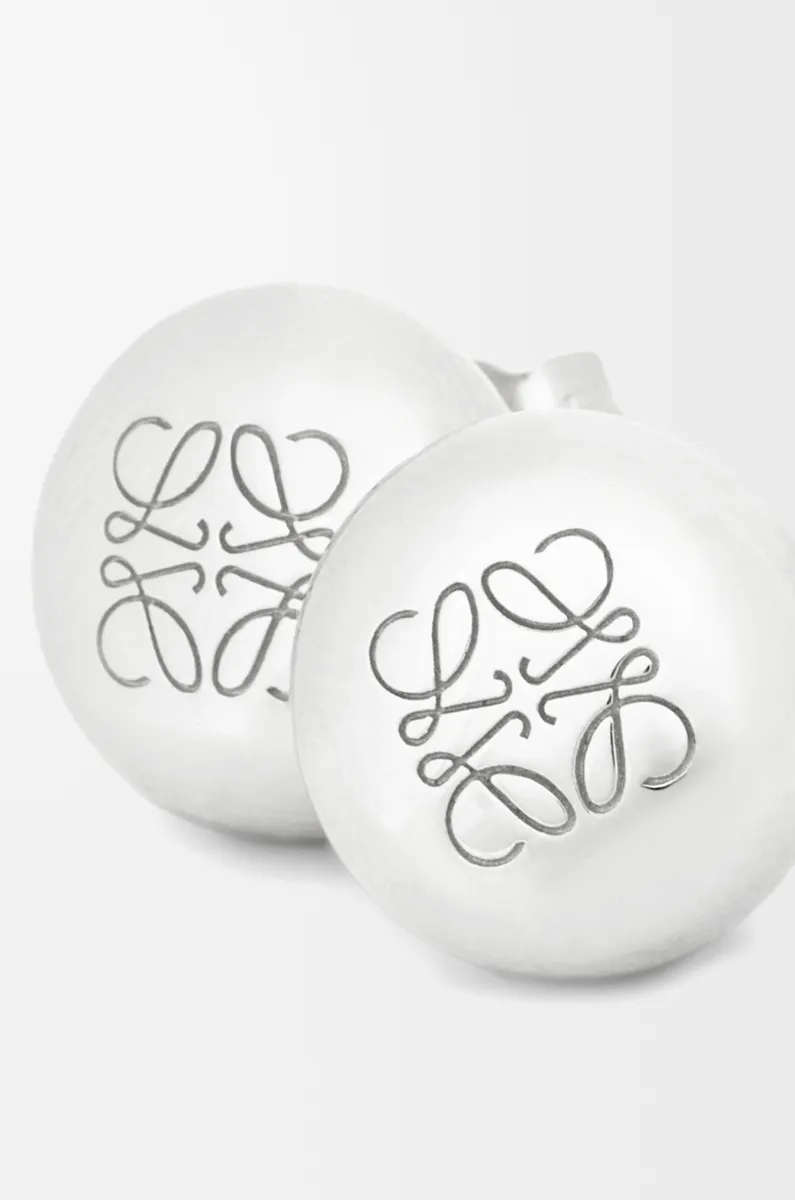 银质 Anagram Pebble 耳钉