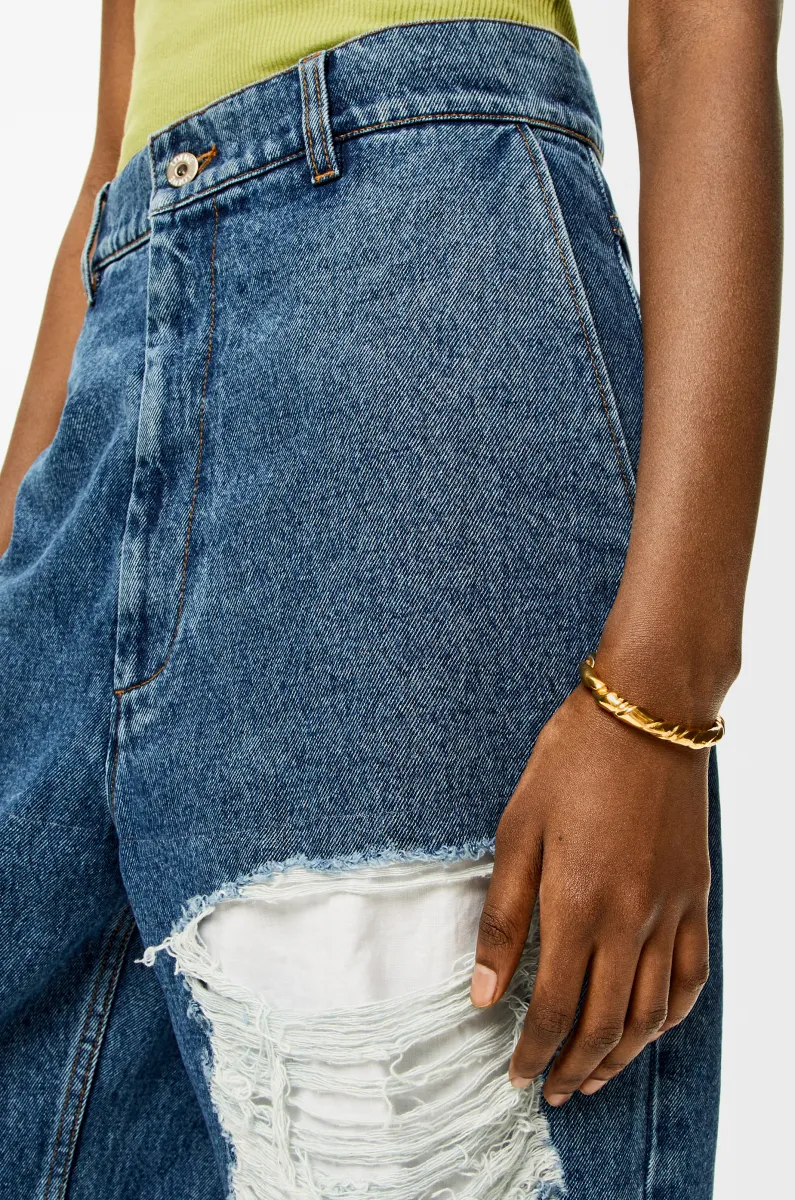 窄款纳帕皮革扭纹银质手环