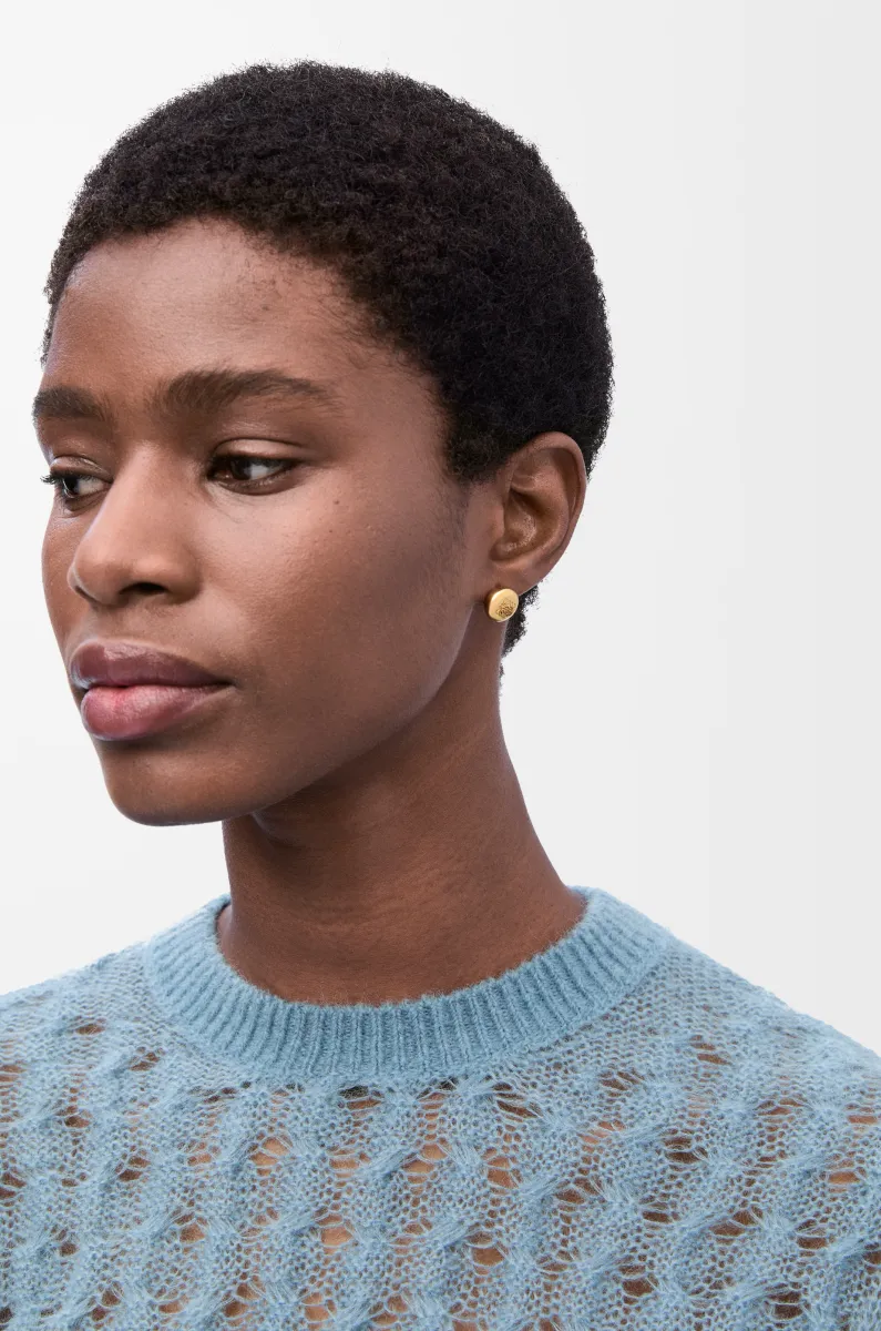 银质 Anagram Pebble 耳钉